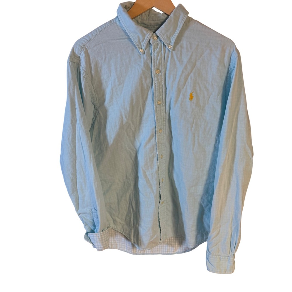 Polo Ralph Lauren Mens Light Blue Slim Fit Button Down Shirt Long Sleeve Size XL - Picture 2 of 9